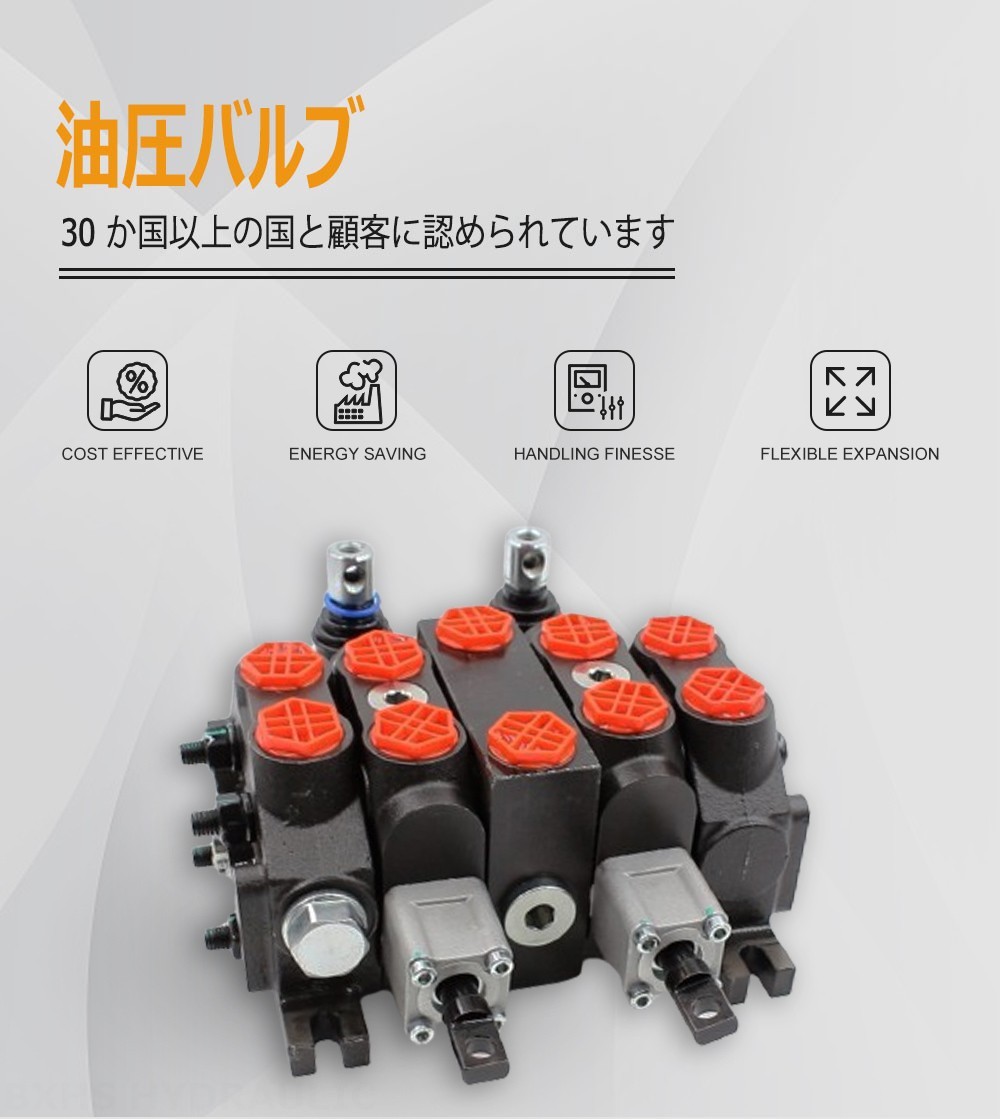 DCV60-Double control 手動 2スプール セクショナル方向弁